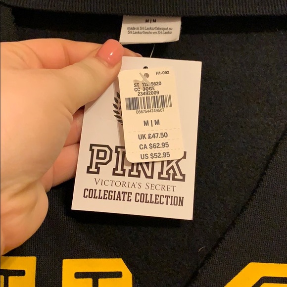 Victoria Secret Pink-cropped army sweatshirt - Picture 3 of 7